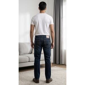 True Religion Bobby Loose Jeans Mens Size 44 Fits 47 Blue Denim Dark Wash USA